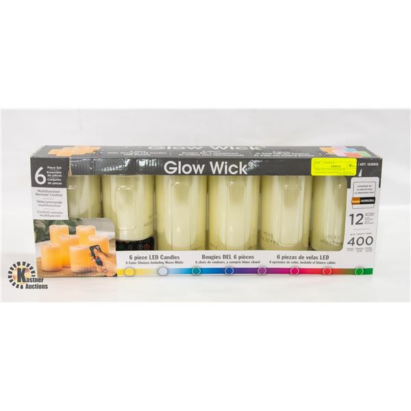NEW SET OF 6 LED COLOR CHANGING HOLIDAY CANDLES