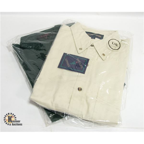 MEN'S SHIRTS 1 FOREST GREEN 1 NATURAL SIZE L