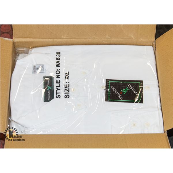 NEW MEN'S SHIRTS CASE OF 9 WHITE SIZE 2XL