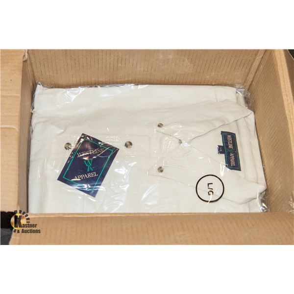 NEW MEN'S SHIRTS CASE OF 9 NATURAL SIZE L
