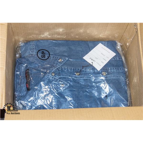 NEW MEN'S SHIRTS CASE OF 9 DENIM SIZE S