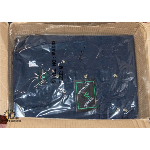 NEW MEN'S SHIRTS CASE OF 9 NAVY SIZE M