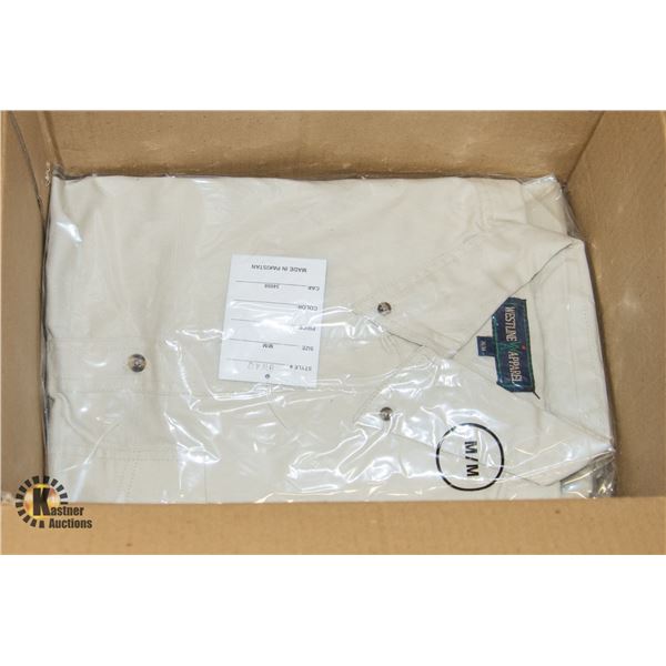 NEW MEN'S SHIRTS CASE OF 9 NATURAL SIZE M