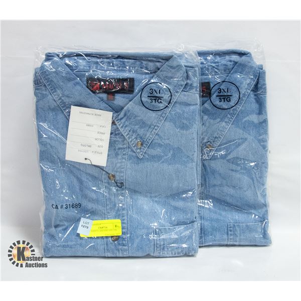 MEN'S SHIRTS 2 DENIM SIZE 3XL