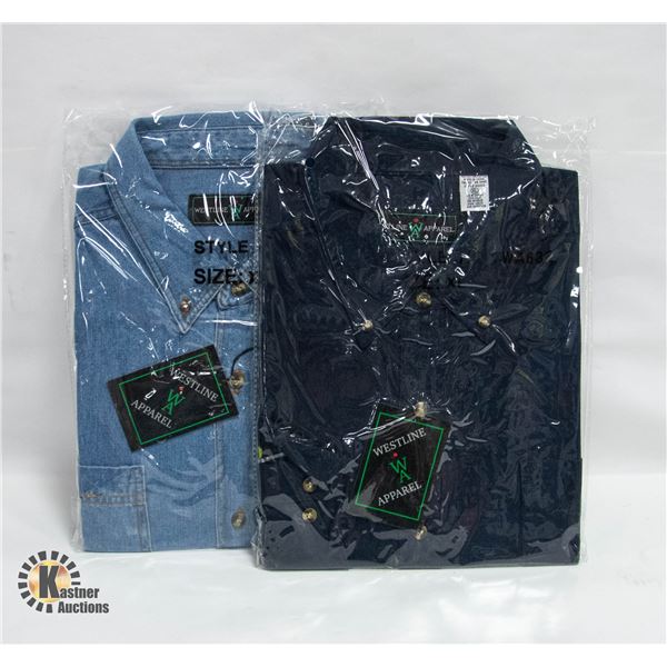 MEN'S SHIRTS 1 DENIM 1 NAVY SIZE XL