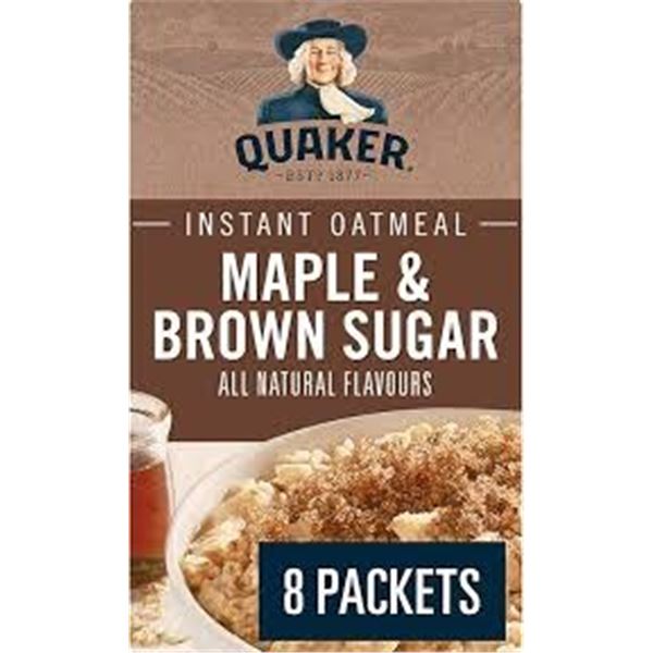 4 NEW BOXES OF QUAKER MAPLE &  BROWN SUGAR INSTANT