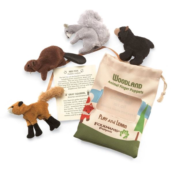 NEW WOODLAND ANIMAL FINGER PUPPETS