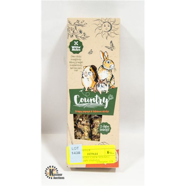 NEW COUNTRY CHEW STICKS 2 PACK - CRISPY PAPAYA