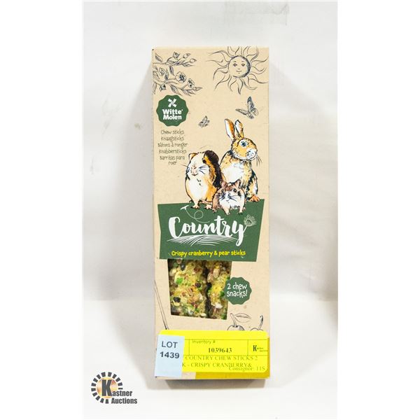 NEW COUNTRY CHEW STICKS 2 PACK - CRISPY CRANBERRY&
