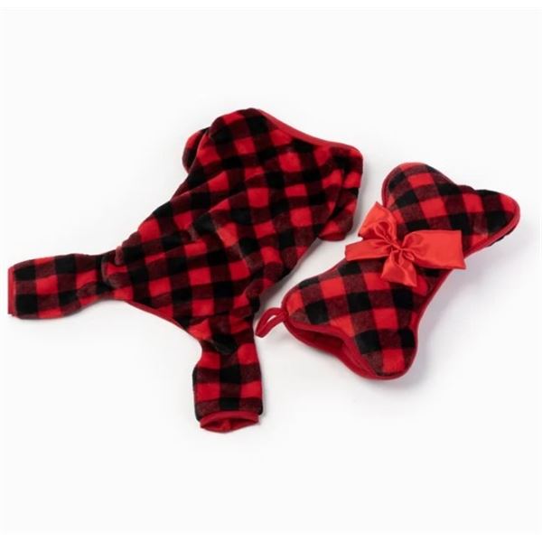 BRAND NEW SILVER PAW ELF DAWG PJ & STOCKING SET