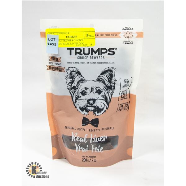 NEW 200G TRUMPS CHOICE REWARDS REAL LIVER DOG