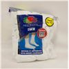 Image 1 : WHITE CREW SOCKS 6-12 SIZE 6-PACK FRUIT OF LOOM