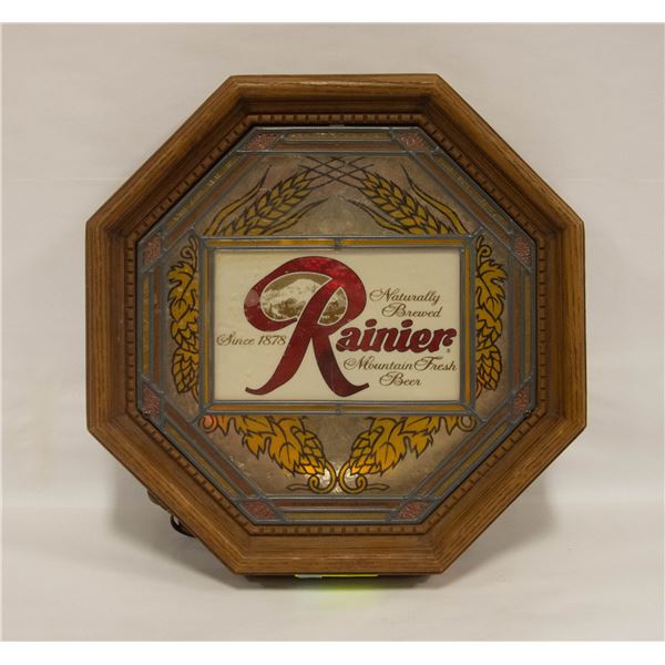 VINTAGE RAINIER LIGHT UP BAR SIGN
