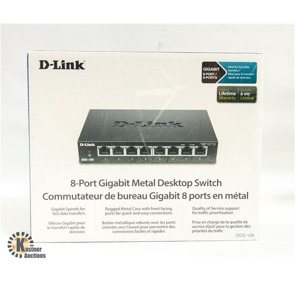 SEALED D-LINK DGS 8-PORT GIGABIT