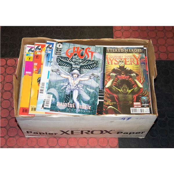 BOX OF 200 ASSORTED COMICS, DC COMICS, MARVEL