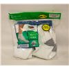 Image 1 : WHITE ANKLE SOCKS 12-16 SIZES 6-PACK