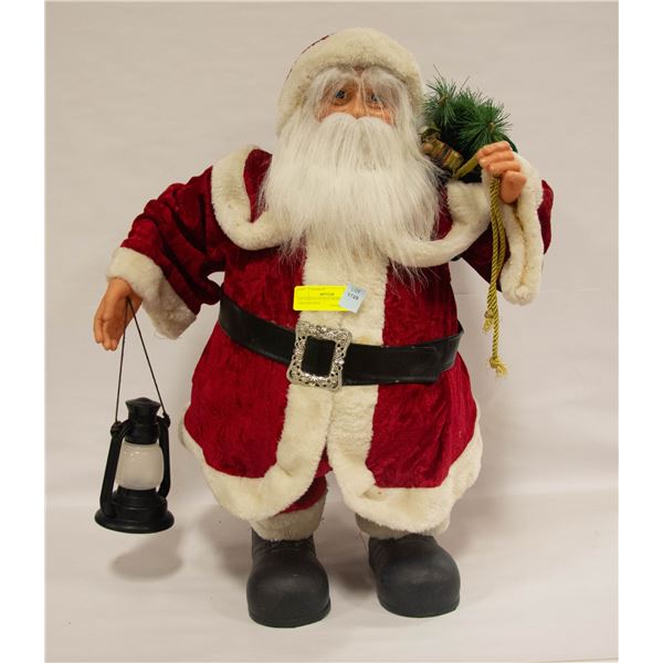 2 FT SANTA STATUE WITH LIGHT UP LANTERN POP