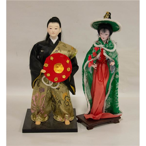 LOT OF TWO 6" GEISHA PORCELAIN FIGURINE