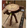 Image 1 : ANTIQUE CAMEL TRI WOOD CARVED TABLE-ESTATE