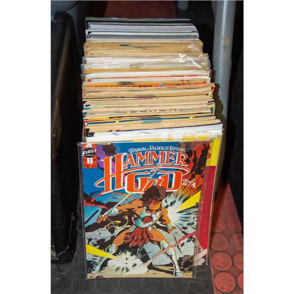 BOX OF 110 VARIOUS OLD COMICS