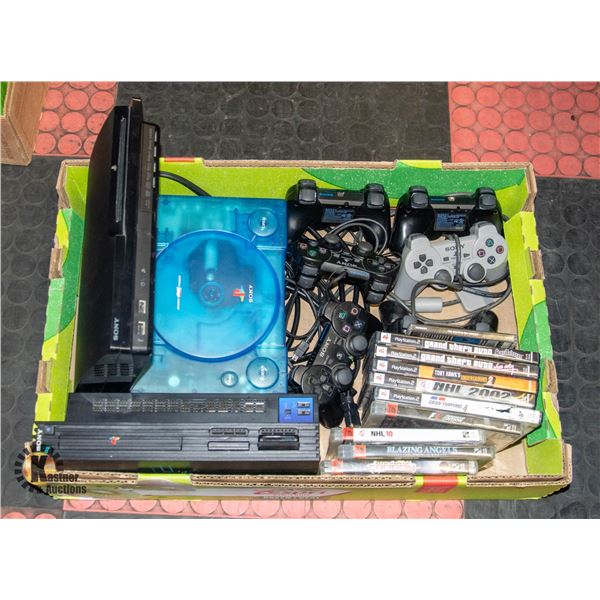 PS1, PS2, PS3 CONSOLE LOT, GAMES, ACCESSORIES