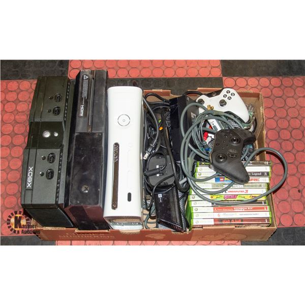 XBOX, XBOX 360, XBOX ONE CONSOLE LOT, GAMES & ACC