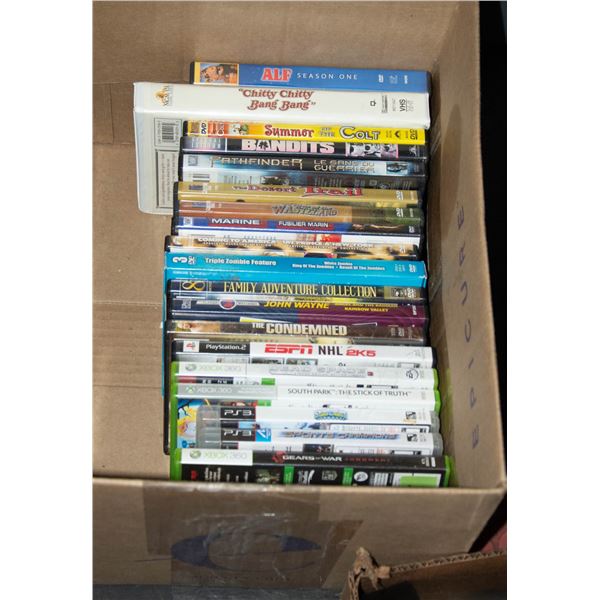PS3, PS2, XBOX 360 GAMES & DVD'S ALL TOGETHER