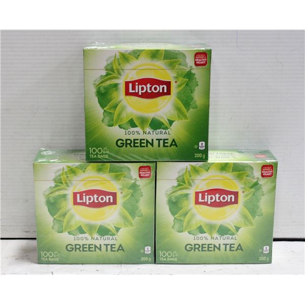 THREE BOXES LIPTON, GREEN TEA