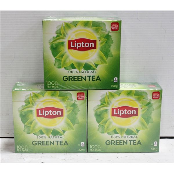 THREE BOXES LIPTON, GREEN TEA