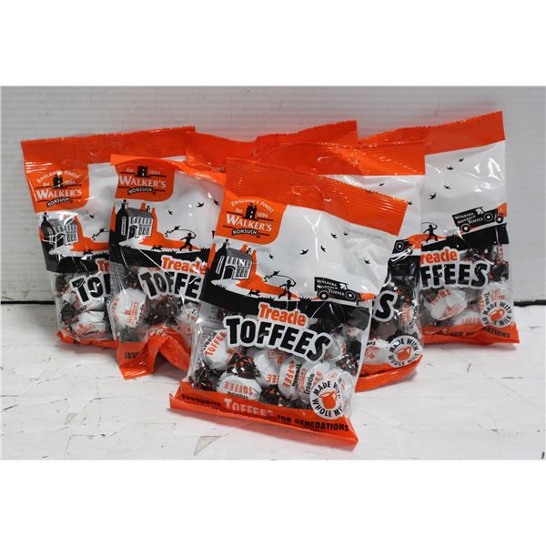 SIX BAGS OF WALKER’S ENGLISH TOFFEE