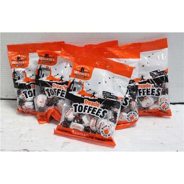 SIX BAGS OF WALKER’S ENGLISH TOFFEE