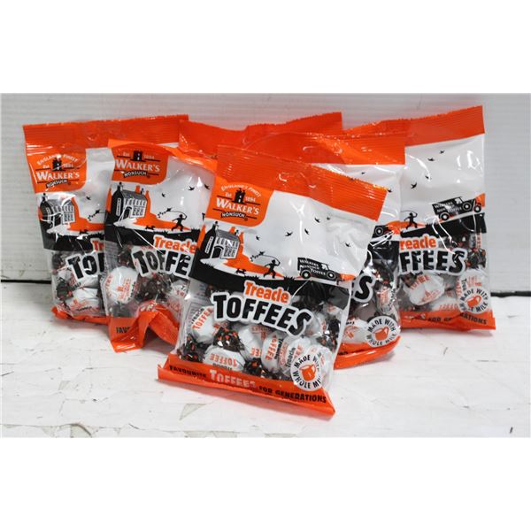 SIX BAGS OF WALKER’S ENGLISH TOFFEE