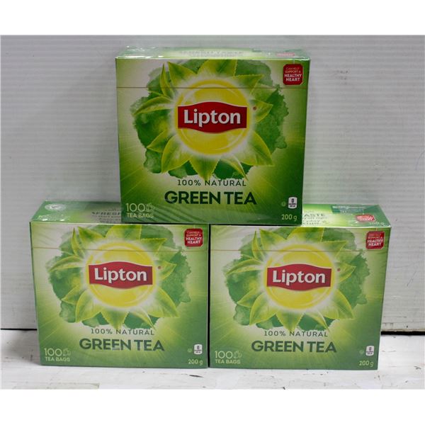 THREE BOXES LIPTON, GREEN TEA