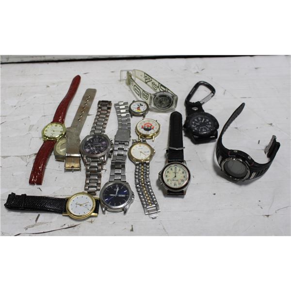 LOT ASSORTED WRIST WATCHES AS IS