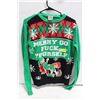 UGLY CHRISTMAS SWEATER ADULT M " MERRY GO