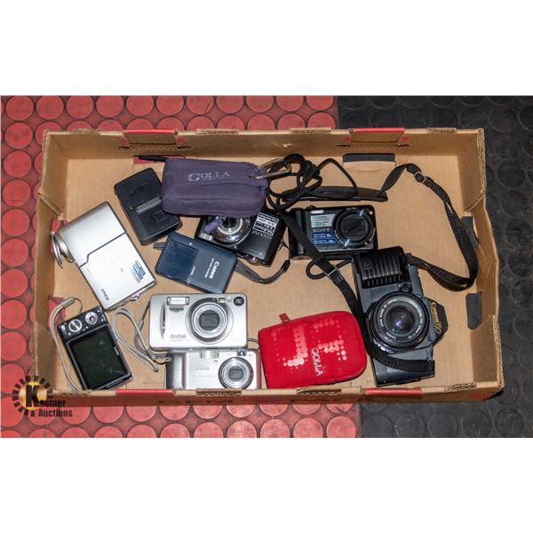 LOT OF VARIOUS CAMERAS & ACCESSORIES