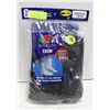 BLACK CREW SOCKS 12-16 SIZE 6-PACK FRUIT OF LOOM