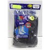 BLACK CREW SOCKS 12-16 SIZE 6-PACK FRUIT OF LOOM