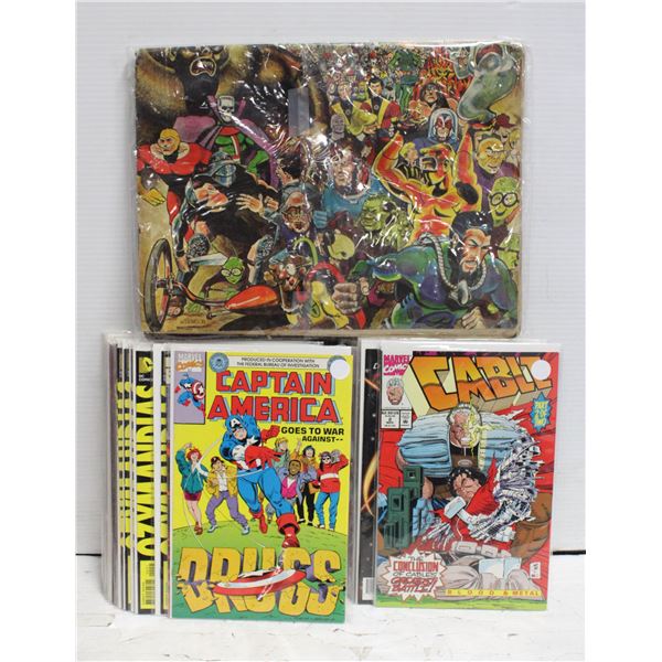 A FLAT OF 40 DC & MARVEL COMIC'S