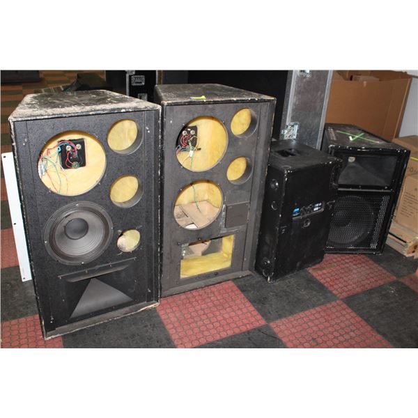 3 SPEAKER CABINETS - FOR PARTS