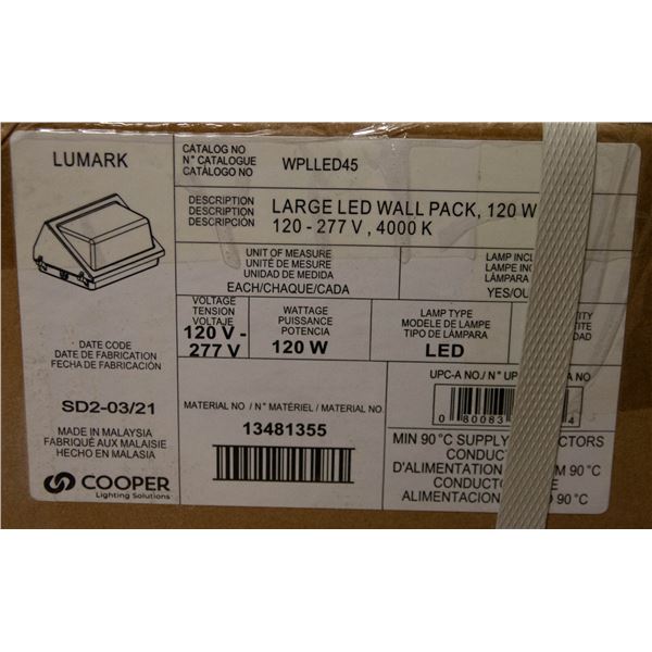 NEW COOPER LUMARK LARGE LED WALLPACK 120-277V