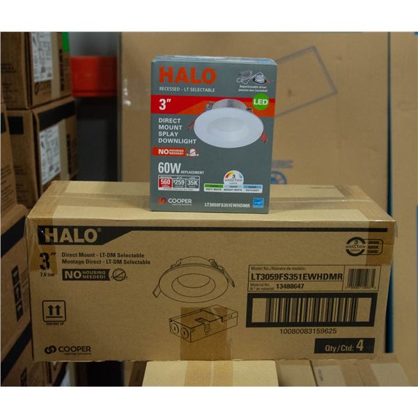 NEW CASE OF HALO RECESSED LT SELECTABLE 3" DIRECT
