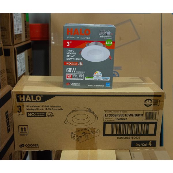 NEW CASE OF HALO RECESSED LT SELECTABLE 3" DIRECT