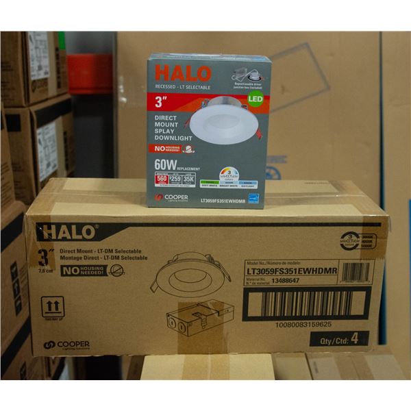 NEW CASE OF HALO RECESSED LT SELECTABLE 3" DIRECT