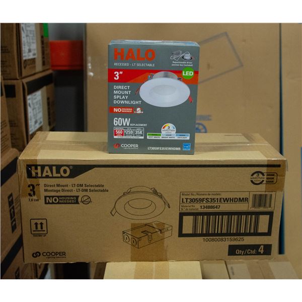 NEW CASE OF HALO RECESSED LT SELECTABLE 3" DIRECT