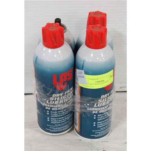 4 NEW DRY FILM SILICONE LUBRICANT