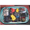 Image 1 : BIN OF ASSORTED CORDLESS CHARGERS & BATTERIES