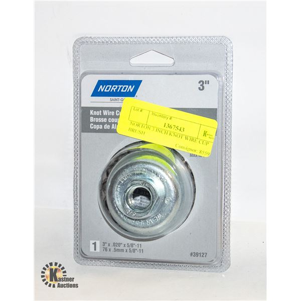NORTON 3 INCH KNOT WIRE CUP BRUSH
