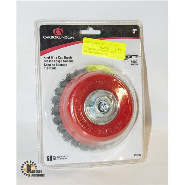 CARBORUNDUM KNOT WIRE GRINDER BRUSH CUP
