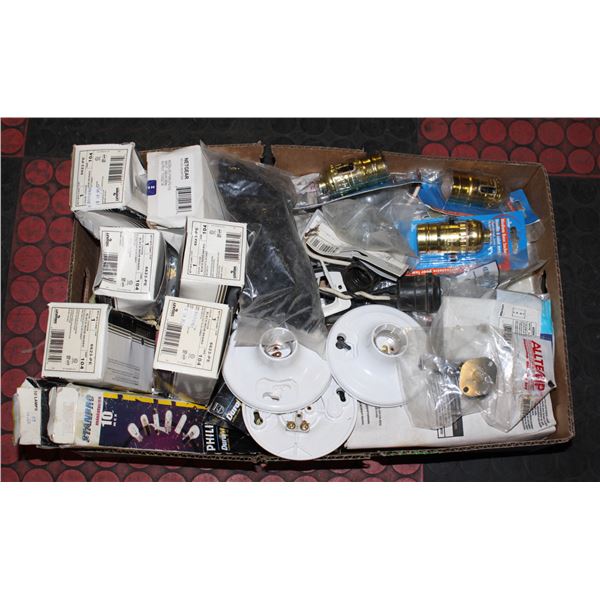 TRAY OF ASSORTED ELECTRICAL/SLIDE DIMMERS